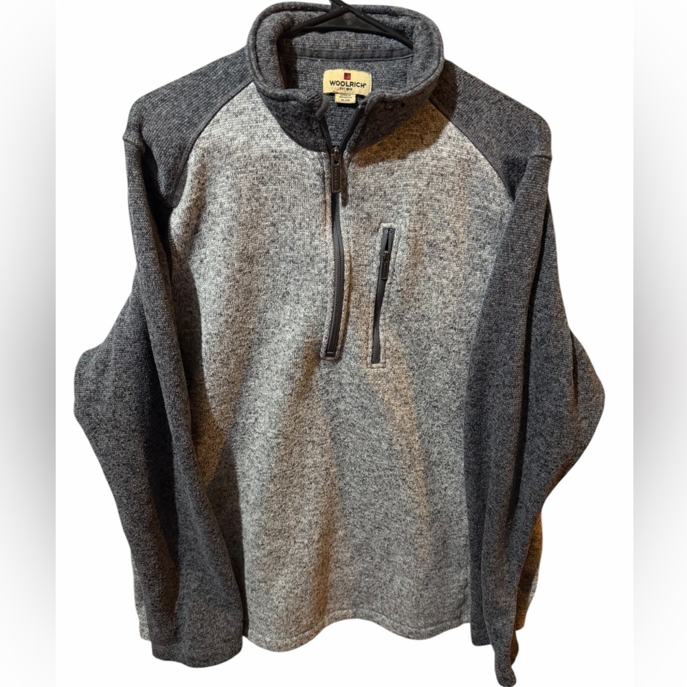 Woolrich Men's Two-Tone Gray Zip-Up Sweater